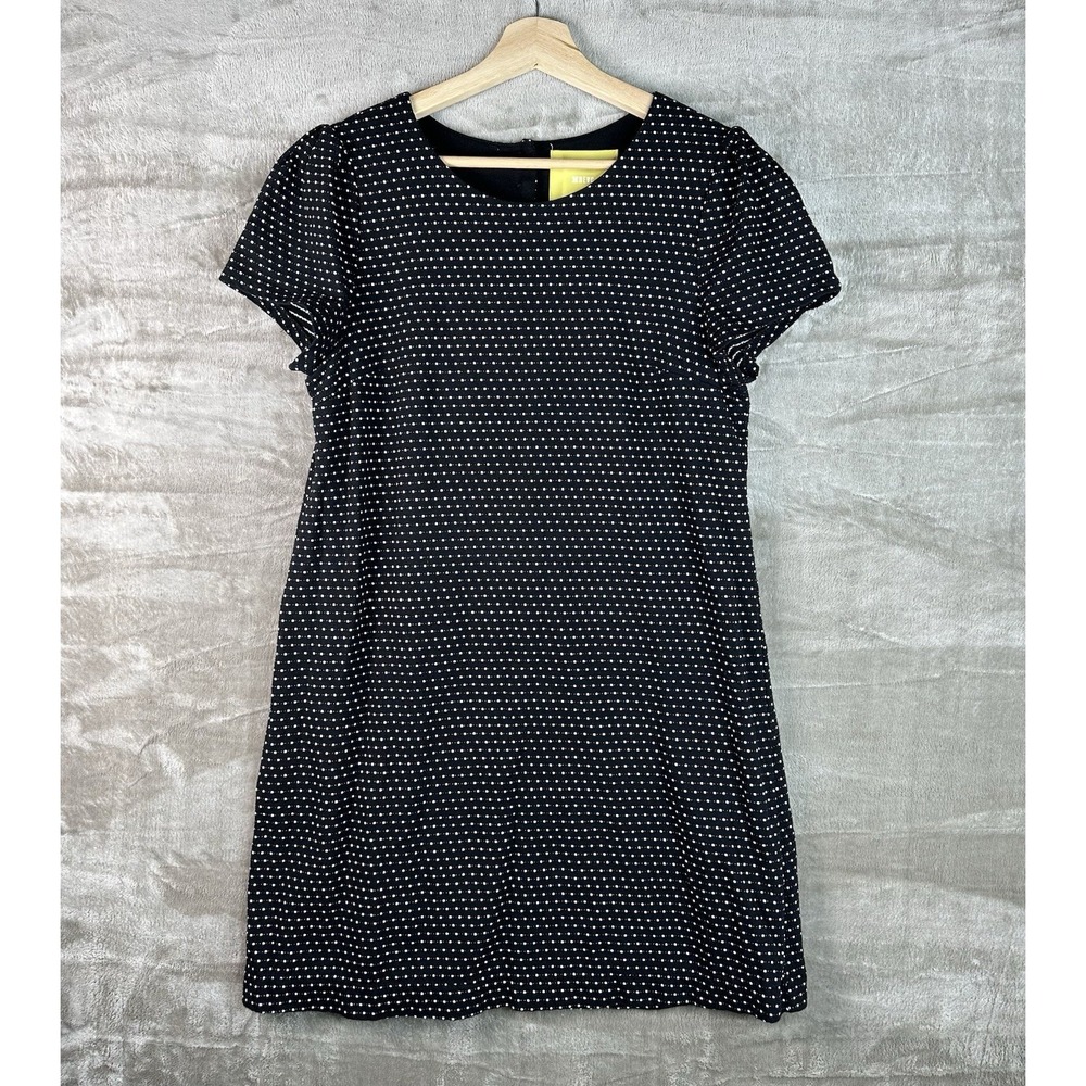 Anthropologie Maeve Women's Black/White Polka Dot Dress Lined‎ Medium - Picture 2 of 15